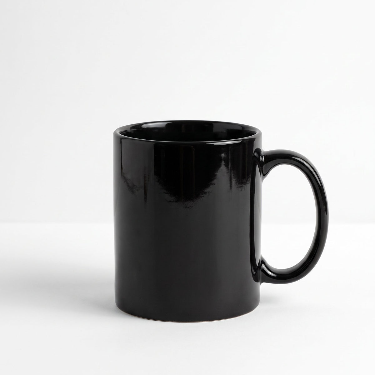 Black ceramic and stoneware coffee mug – 12 oz / 355 ml