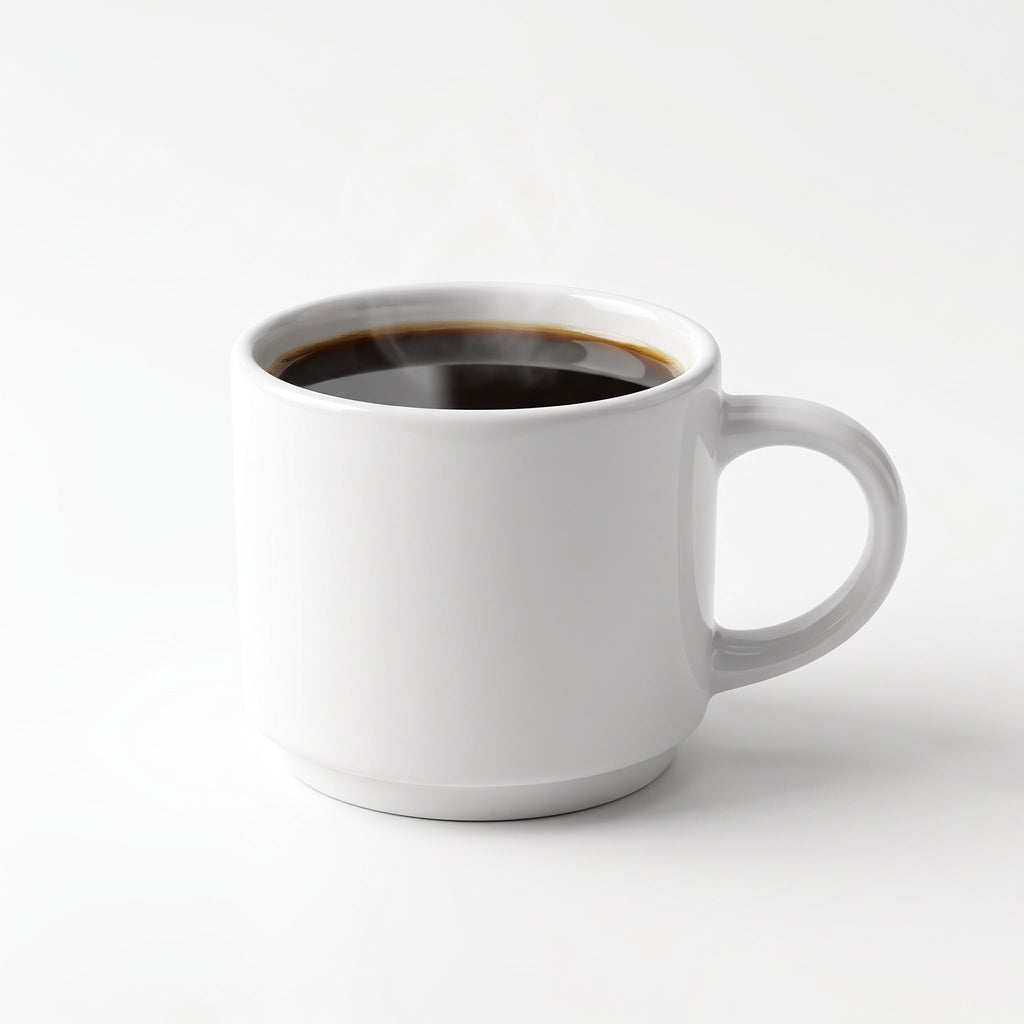 Classic white coffee mug – Minimalist ceramic mug for tea and coffee